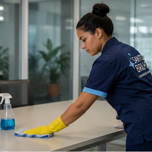 Limpeza de escritório e ambiente corporativo